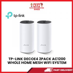 TP-LINK DECOE4 2PACK AC1200 WHOLE HOME MESH WIFI SYSTEM [SBN:YES NILAI:NO MELAKA:NO HPS:NO]