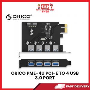 ORICO PME-4U PCI-E TO 4 USB 3.0 PORT EXPRESS CARD SUPPORT WINDOWS/LINUX/MAC [SBN:NO NILAI:YES MELAKA:NO HPS:NO]
