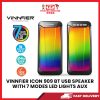 VINNIFIER ICON 909 BT USB SPEAKER WITH 7 MODES LED LIGHTS AUX (K [SBN:YES NILAI:NO MELAKA:YES HPS:NO]