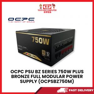 OCPC PSU BZ SERIES 750W PLUS BRONZE FULL MODULAR POWER SUPPLY (OCPSBZ750M) [SBN:NO NILAI:YES MELAKA:NO HPS:NO]