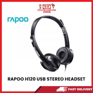 RAPOO H120 USB STEREO HEADSET [SBN:YES NILAI:NO MELAKA:NO HPS:NO]