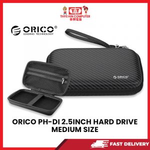 ORICO PH-D1 2.5 INCH HARD DRIVE MEDIUM SIZE STORAGE BAG CARBON FIBRE BLACK [SBN:YES NILAI:NO MELAKA:NO HPS:NO]