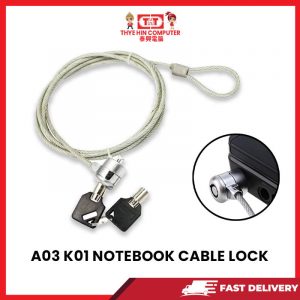 A03 K01 NOTEBOOK CABLE LOCK [SBN:YES NILAI:NO MELAKA:NO HPS:NO]