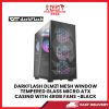 DARKFLASH DLM21 MESH WINDOW TEMPERED GLASS MICRO ATX CASING WITH 4RGB FANS -BLACK [SBN:NO NILAI:NO MELAKA:NO HPS:NO]