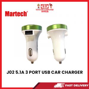 J02 5.1A 2 PORT USB CAR CHARGER [SBN:YES NILAI:NO MELAKA:NO HPS:NO]