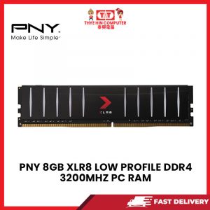 PNY 8GB XLR8 LOW PROFILE DDR4 3200MHZ PC RAM [SBN:NO NILAI:YES MELAKA:NO HPS:NO]