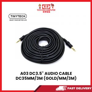 A03 DC3.5" AUDIO CABLE DC35MM/3M (GOLD/MM/3M) [SBN:YES NILAI:NO MELAKA:YES HPS:NO]