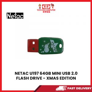 NETAC U197 64GB MINI USB 2.0 FLASH DRIVE - XMAS EDITION [SBN:NO NILAI:YES MELAKA:NO HPS:NO]