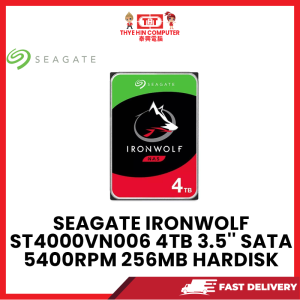 SEAGATE IRONWOLF ST4000VN006 4TB 3.5'' SATA 5400RPM 256MB HARDISK [SBN:YES NILAI:NO MELAKA:NO HPS:NO]