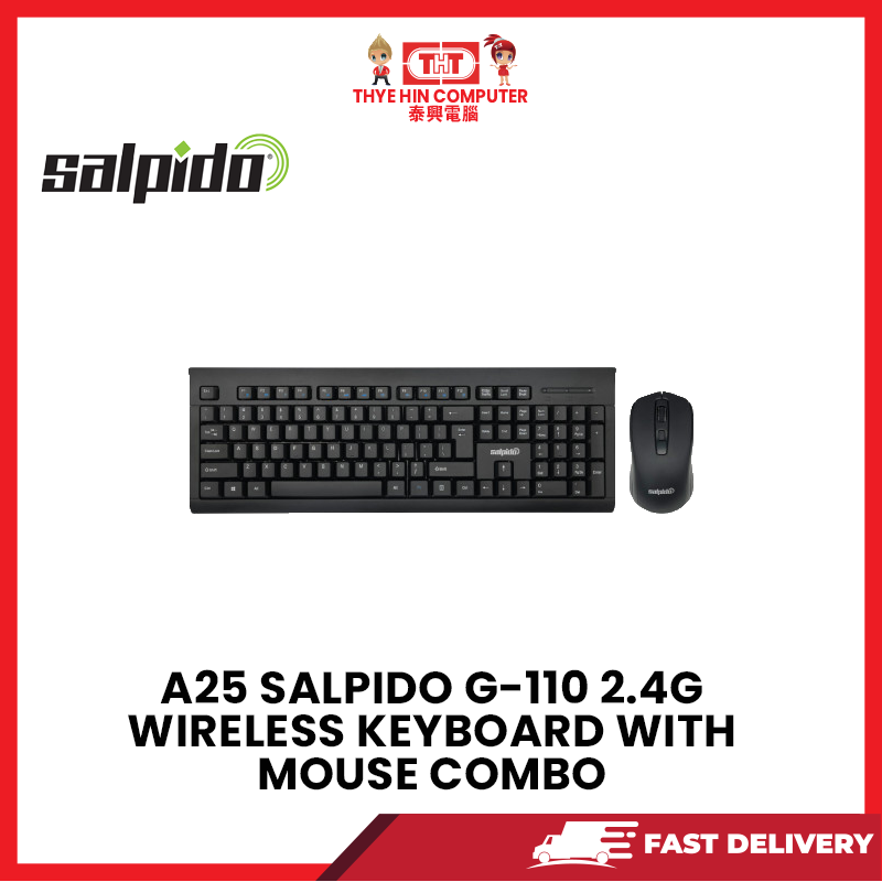 A25 salpido g 110 2 4g wireless keyboard with mouse combo sbn no nilai