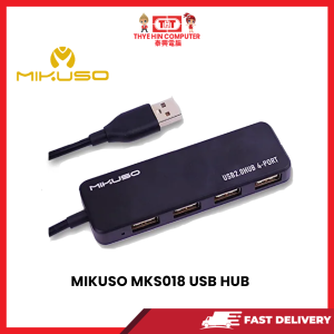 MIKUSO MKS018 HUB USB TO 3 X USB2.0 +  MICROSD CARD READER 7MM THICK HUB 018 [SBN:YES NILAI:YES MELAKA:NO HPS:NO]