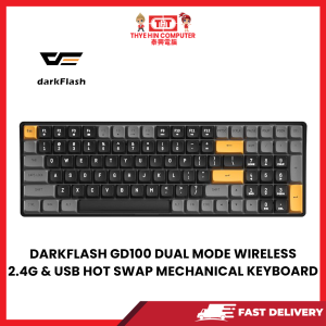 DARKFLASH GD100 DUAL MODE WIRELESS 2.4G & USB HOT SWAP MECHANICAL KEYBOARD [SBN:NO NILAI:YES MELAKA:NO HPS:NO]