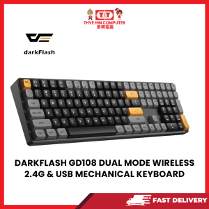 DARKFLASH GD108 DUAL MODE WIRELESS2.4G & USB MECHANICAL KEYBOARD [SBN:NO NILAI:YES MELAKA:NO HPS:NO]
