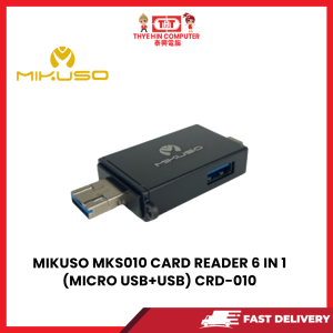 MIKUSO MKS010 CARD READER 6 IN 1 (MICRO USB+USB) CRD-010 [SBN:NO NILAI:YES MELAKA:NO HPS:NO]