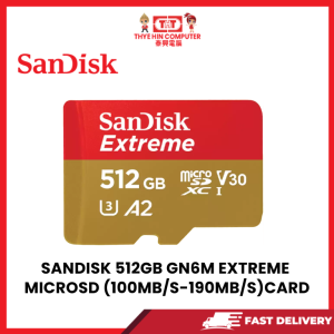 MC-SDSQXAV-512G-GN6M SANDISK EXTREME MICROSD UHS-I,C10,U3,V30,A1/A2(100MB/S-190MB/S) [SBN:NO NILAI:YES MELAKA:NO HPS:NO]
