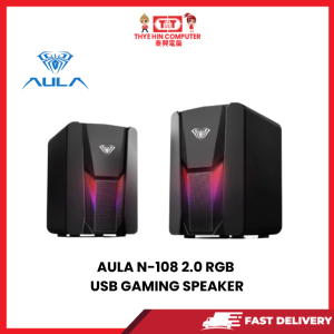 AULA N-108 2.0 RGB USB GAMING SPEAKER [SBN:YES NILAI:NO MELAKA:NO HPS:NO]