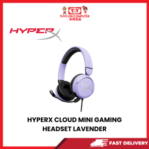 HYPERX CLOUD MINI GAMING HEADSET LAVENDER [SBN:NO NILAI:NO MELAKA:NO HPS:YES]