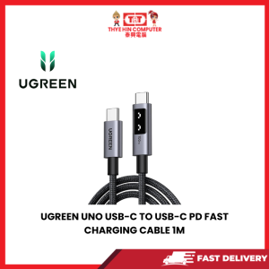 UGREEN UNO USB-C TO USB-C PD FAST CHARGING CABLE 1M [SBN:YES NILAI:NO MELAKA:NO HPS:NO]