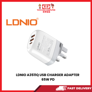 LDNIO A3511Q USB CHARGER ADAPTER 65W PD [SBN:NO NILAI:YES MELAKA:NO HPS:NO]