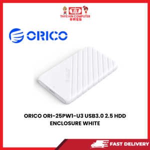 ORICO ORI-25PW1-U3 USB3.0 2.5  HDD ENCLOSURE WHITE [SBN:NO NILAI:YES MELAKA:NO HPS:NO]