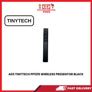 A03 TINYTECH  PP1215 WIRELESS PRESENTOR BLACK [SBN:NO NILAI:YES MELAKA:NO HPS:NO]