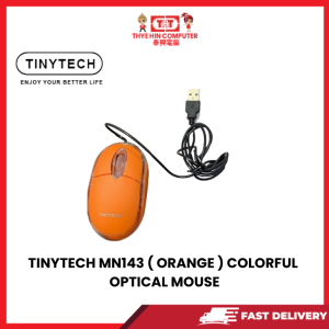 A03 TINYTECH MN143 ( ORANGE ) COLORFUL OPTICAL MOUSE [SBN:NO NILAI:YES MELAKA:YES HPS:NO]