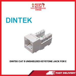 DINTEK CAT 6 UNSHIELDED KEYSTONE JACK FOR E [SBN:YES NILAI:NO MELAKA:NO HPS:NO]