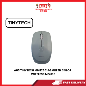A03 TINYTECH  MN826 2.4G GREEN COLOR WIRELESS MOUSE [SBN:NO NILAI:YES MELAKA:NO HPS:NO]