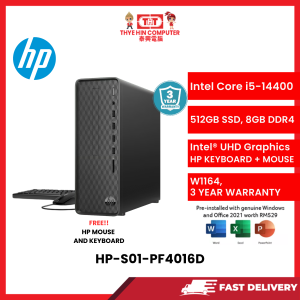 HP-S01-PF4016D-INTELCOREI5-14400,8GBR4,INTELUHD,W1164,3YRS,KB+MSE [SBN:YES NILAI:YES MELAKA:NO HPS:YES]