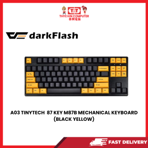 A03 TINYTECH  87 KEY M87B MECHANICAL KEYBOARD (BLACK YELLOW) [SBN:NO NILAI:YES MELAKA:NO HPS:NO]