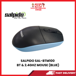 SALPIDO SAL-BTM100 BT &  2.4GHZ WIRELESS & BLUETOOTH MOUSE (BLACK + BLUE) [SBN:NO NILAI:YES MELAKA:NO HPS:NO]