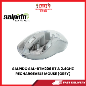 SALPIDO SAL-BTM206 BT &  2.4GHZ RECHARGEABLE WIRELESS & BLUETOOTH MOUSE (GREY) [SBN:NO NILAI:YES MELAKA:NO HPS:NO]