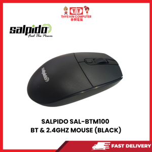 SALPIDO SAL-BTM100 BT &  2.4GHZ WIRELESS & BLUETOOTH MOUSE (BLACK) [SBN:YES NILAI:NO MELAKA:NO HPS:NO]