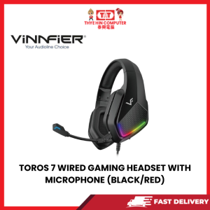TOROS 7 WIRED GAMING HEADSET WITH MICROPHONE  (BLACK/RED) [SBN:NO NILAI:YES MELAKA:NO HPS:NO] [SBN:NO NILAI:YES MELAKA:NO HPS:NO]