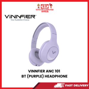 VINNFIER ANC 101 BT  (PURPLE) HEADPHONE ACTIVE NOISE CANCELLATION DEEP BASE [SBN:NO NILAI:YES MELAKA:NO HPS:NO] [SBN:NO NILAI:YES MELAKA:NO HPS:NO]