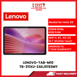 LENOVO-TAB-M10-TB-311XU-MEDIATEK HELLO G85 ROCESSOR,4GBR4,125GBEMMC,10.1"WUXGA TOUCH,ANDROID14,1YR