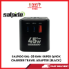 SALPIDO SAL-Z8 GAN 45W 2PD+QC3.0 SUPER QUICK CHARGER TRAVEL ADAPTER BLACK