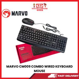 MARVO CM009 COMBO WIRED KEYBOARD MOUSE [SBN:NO NILAI:YES MELAKA:NO HPS:NO]
