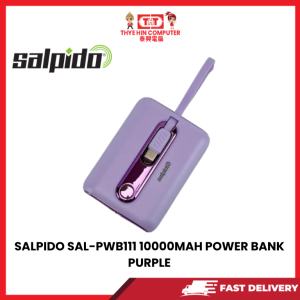 SALPIDO SAL-PWB111 10000MAH POWER BANK PURPLE [SBN:YES NILAI:NO MELAKA:NO HPS:NO]