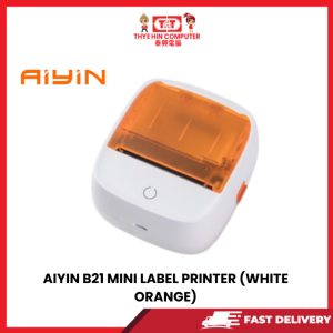 AIYIN B21 MINI LABEL PRINTER (WHITE ORANGE)