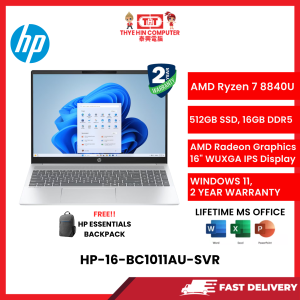 HP-16-BC1011AU-SVR-AMDRYZEN7-8840U,16GBR5,512GBSSD,AMDRADEON,16"IPS,W1164,2YRS,H&S [SBN:YES NILAI:NO MELAKA:NO HPS:NO]
