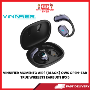 VINNIFIER MOMENTO AIR 1 (BLACK) OWS OPEN-EAR TRUE WIRELESS EARBUDS IPX5 [SBN:NO NILAI:YES MELAKA:NO HPS:NO]