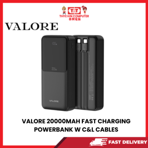 VALORE 20000MAH FAST CHARGING POWERBANK W C&L CABLES [SBN:YES NILAI:YES MELAKA:NO HPS:NO]