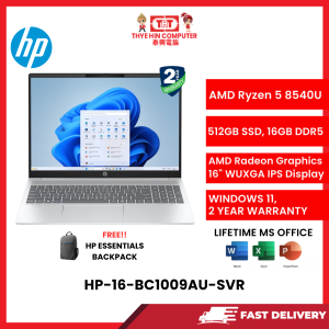 HP-16-BC1009AU-SVR-AMDRYZEN5-8540U,16GBR5,512GBSSD,AMDRADEON,16"IPS,W1164,2YRS,H&S [SBN:NO NILAI:NO MELAKA:NO HPS:YES]