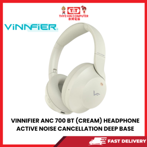 VINNIFIER ANC 700  BT (CREAM) HEADPHONE ACTIVE NOISE CANCELLATION DEEP BASE [SBN:NO NILAI:YES MELAKA:NO HPS:NO]