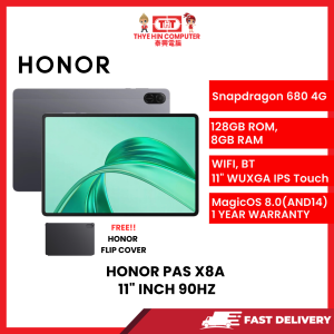 HONOR PAS X8A WITH FLIP COVER GRAY 8GB + 128GB 11" INCH WITH 90HZ