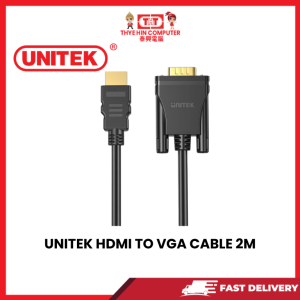 UNITEK HDMI TO VGA CABLE 2M [SBN:YES NILAI:NO MELAKA:NO HPS:NO]