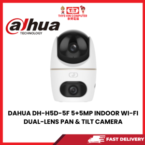 DAHUA DH-H5D-5F 5+5MP INDOOR WI-FI DUAL-LENS PAN & TILT CAMERA [SBN:NO NILAI:YES MELAKA:NO HPS:NO]