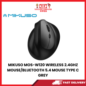 MIKUSO MOS-W120 WIRELESS 2.4GHZ MOUSE/BLUETOOTH 5.4 MOUSE TYPE C GREY [SBN:YES NILAI:NO MELAKA:NO HPS:NO]