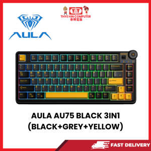 AULA AU75 BLACK 3IN1 (BLACK+GREY+YELLOW) [SBN:NO NILAI:YES MELAKA:NO HPS:NO]